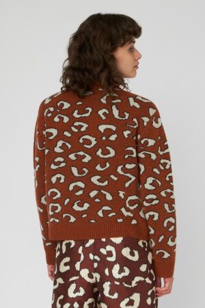 Animal Jacquard Sweater 
Color: Monster Purple