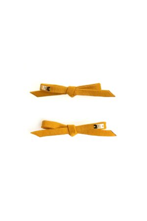 "Bardot mini" Satin Bow - MUSTARD