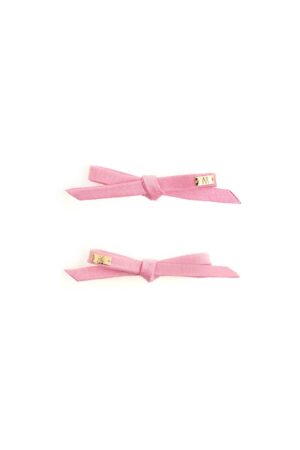 "Bardot mini" Satin Bow - PANTHER
PINK