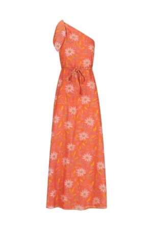 Helena Dress Spring Daisy Crimson