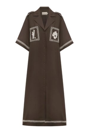 Leandra Corded Relaxed Shirtdress