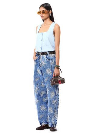 EMBROIDERED BARREL JEANS