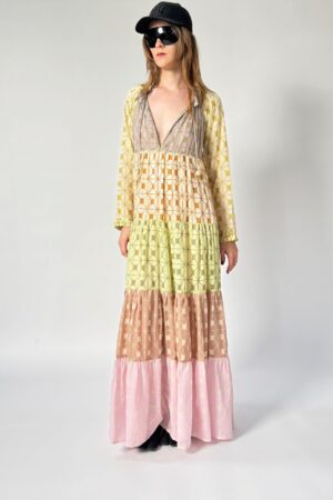 Maxi HippyDress (Block Repeat Piedra Base)