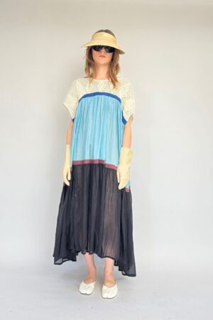 Wind Dress with Crochet (Crochet Cream Bloack A)