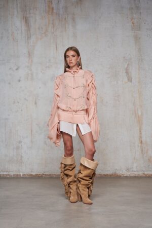 CAMICIA IN CREPON CON ALAMRI