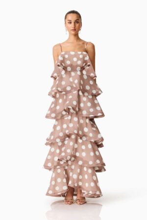 Sola Polkadot
Tiered Maxi
Dress