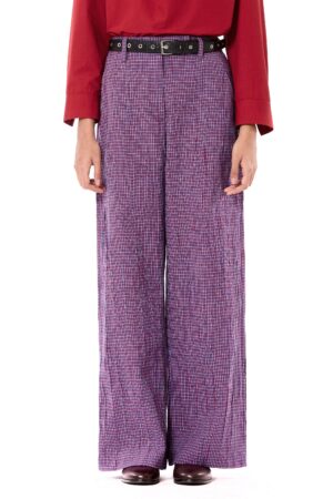 Wide-Leg Bonded Pants