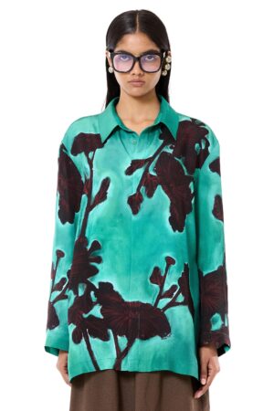 Engineered Print Pajama Shirt