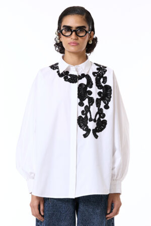 Handicrafted Yoke Batwing Shirt