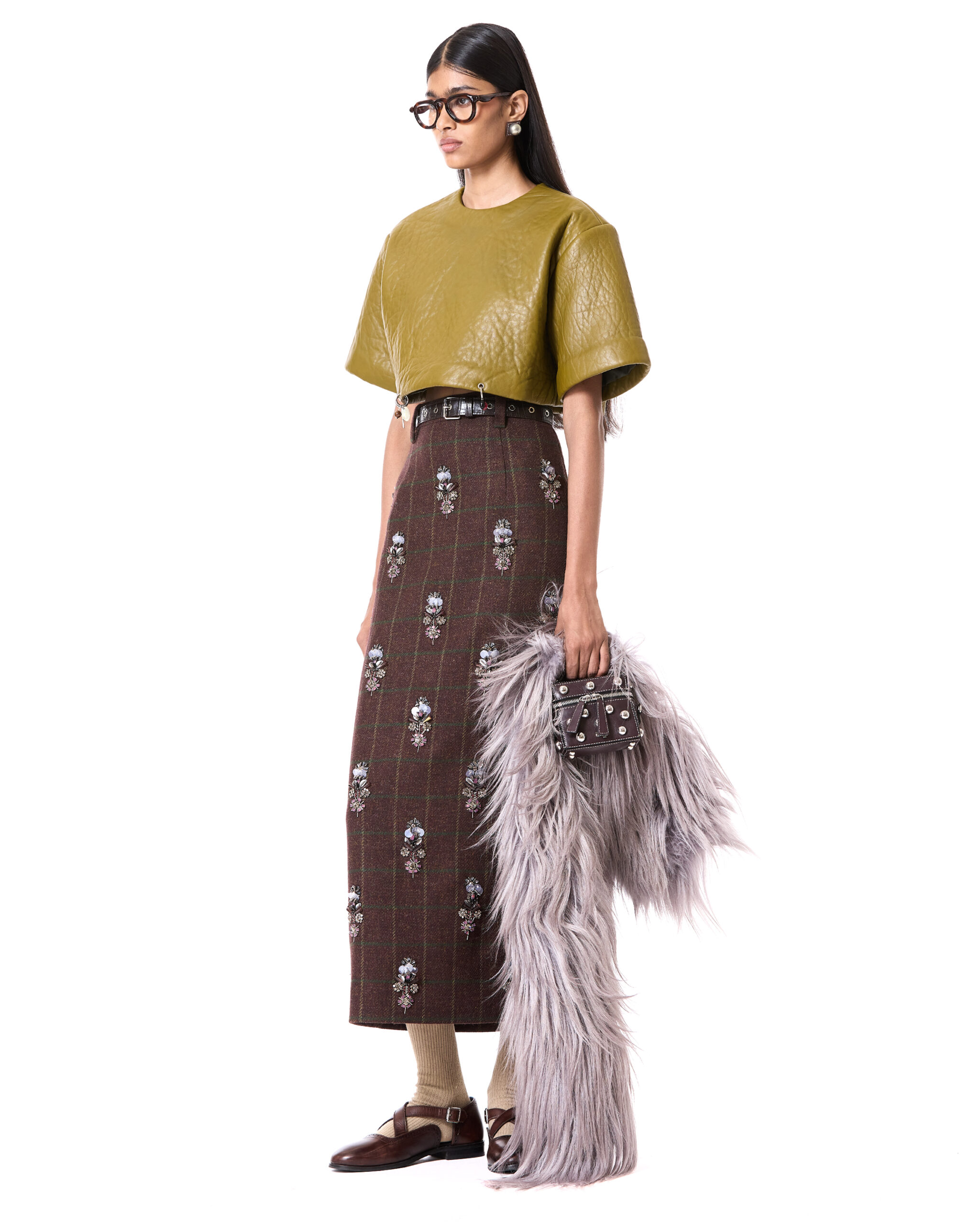 Pierced Crop Top Olive - Image 4