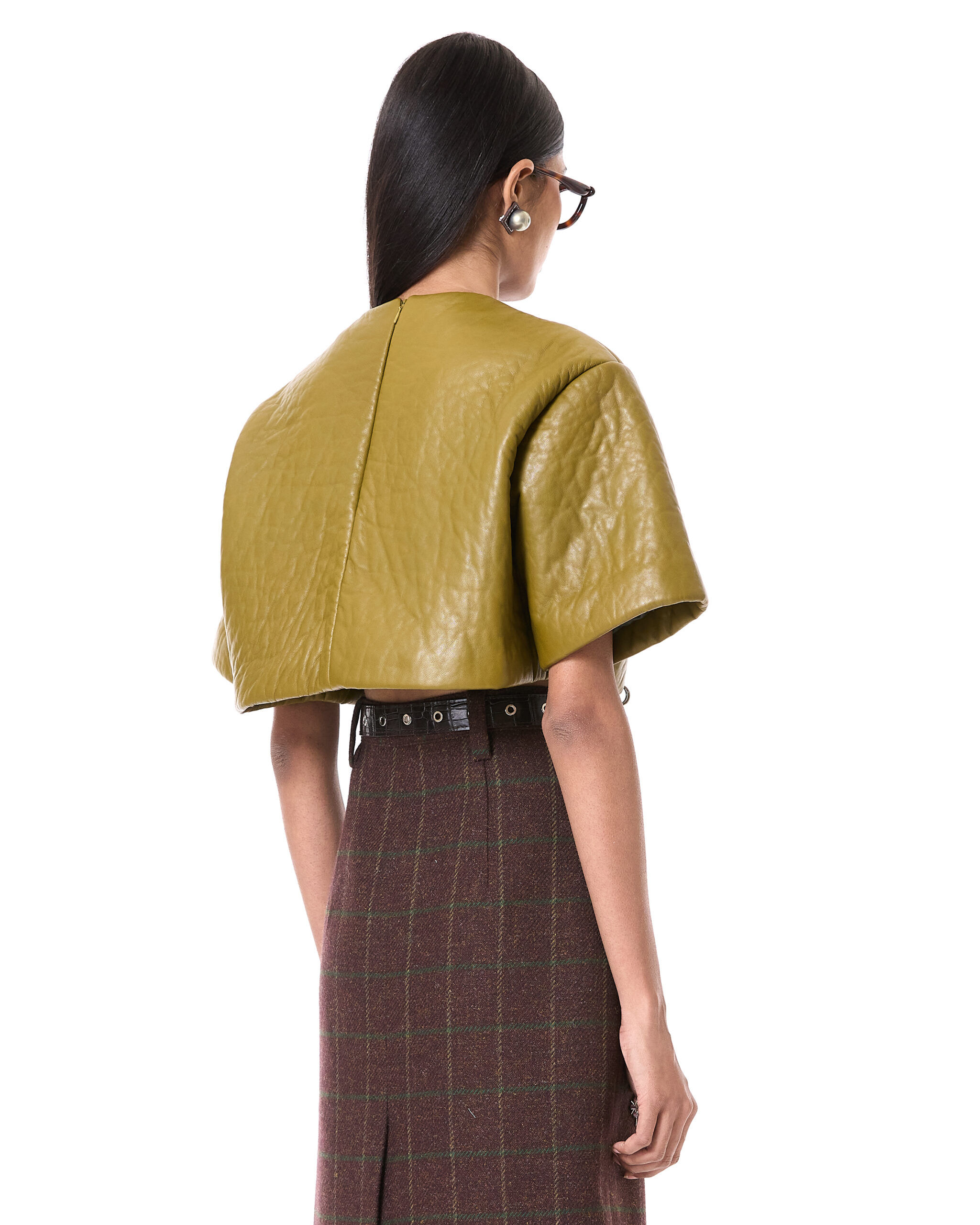 Pierced Crop Top Olive - Image 3