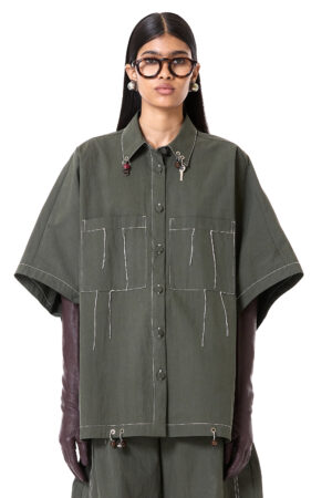 Pierced Half Tent Shirt