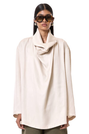Satin Cowl Shirt