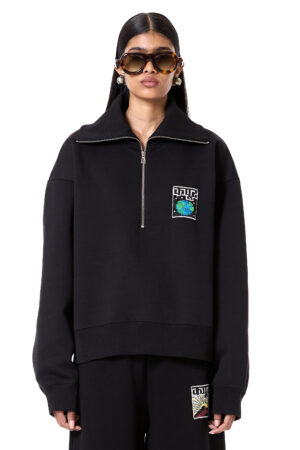 Handcrafted Zip Jumper Black