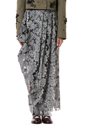 Asymetric Wrap Lace Skirt