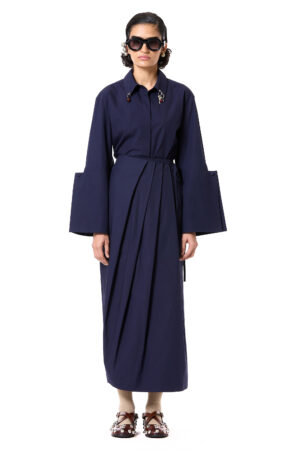 Pierced Large Cuff Shirtdress
