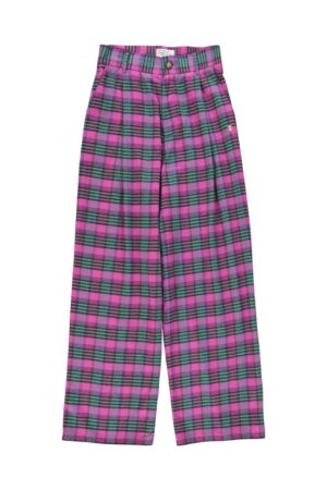 TROUSERS FUSCHIA & GREEN CHECKERED