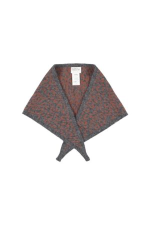 KNITTED BANDANA GREY W/ ANIMAL PRINT