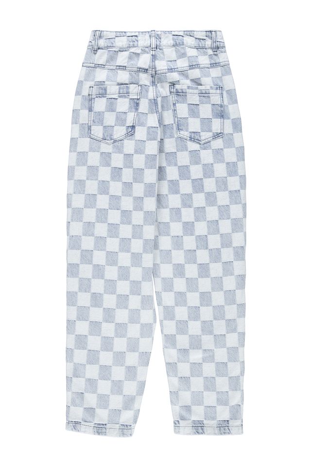 TROUSERS BLUE CHECKERED DENIM - Image 5