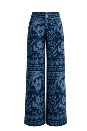 Ezra Pant - Denim Flower