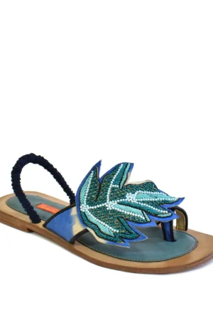 PALM SLING BACK TD Ivory Blue-Fiji