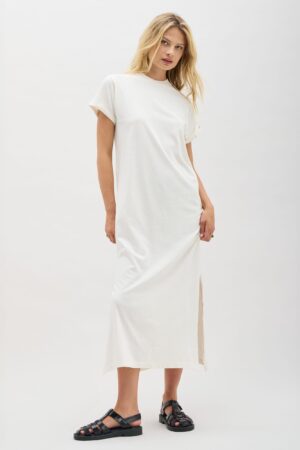 Relaxed Tee Maxi Dress Bone